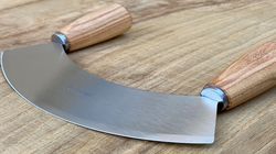 50 - 100 CHF, Mincing knife with wooden handle